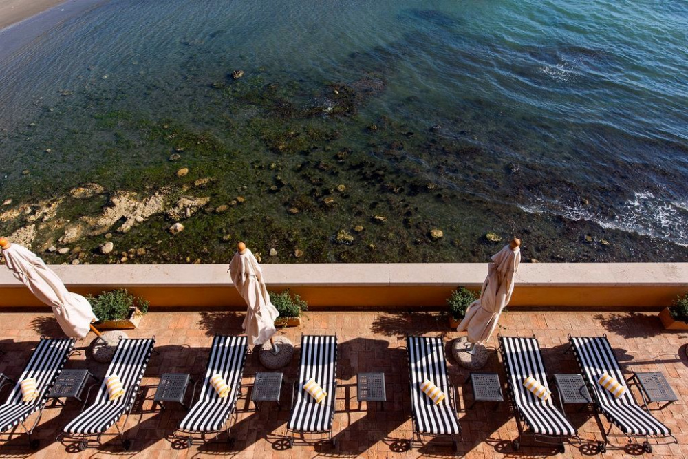 sun bath area over the sea for your relax moment before or after your dream the wedding