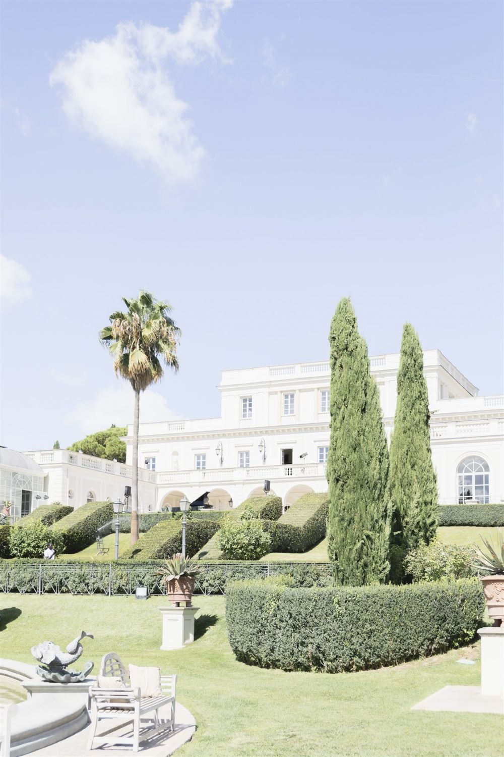 View of the villa for weddings in Rome