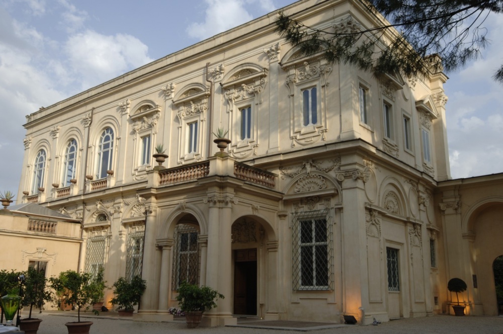 View of the wedding villa in Rome